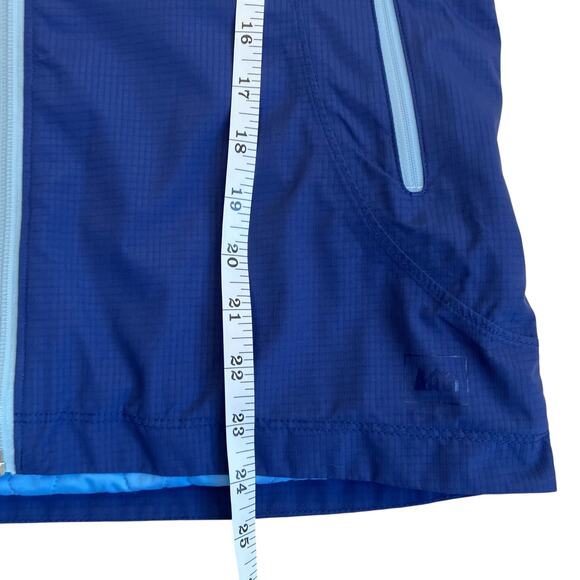 REI Girls Sz L (14-16) Water Resistant Jacket Hooded Lightweight Blue Fall - Picture 16 of 16